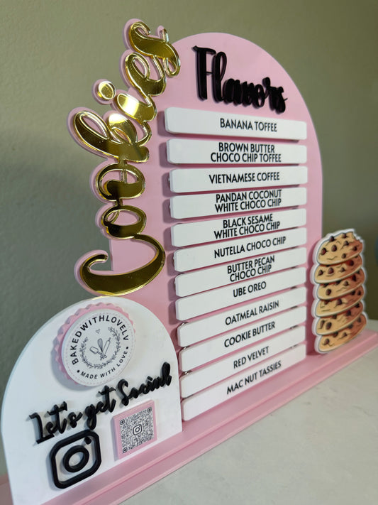 Magnetic menu sign