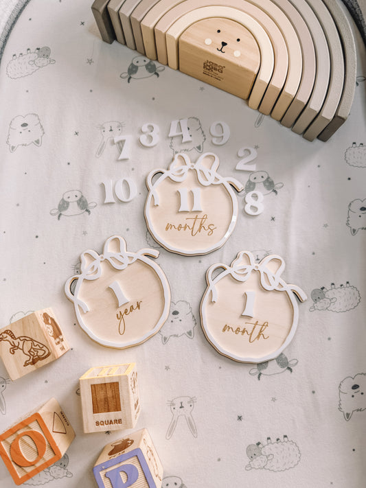 Ribbon frame monthly milestone