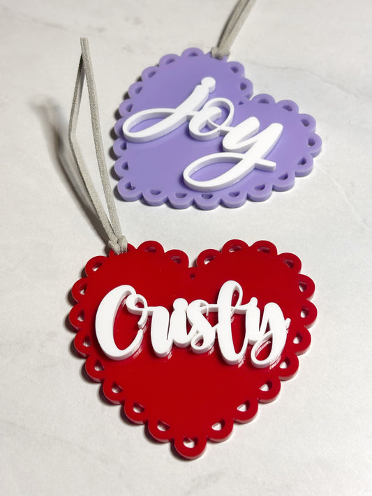 SCALLOP HEART BASKET TAG