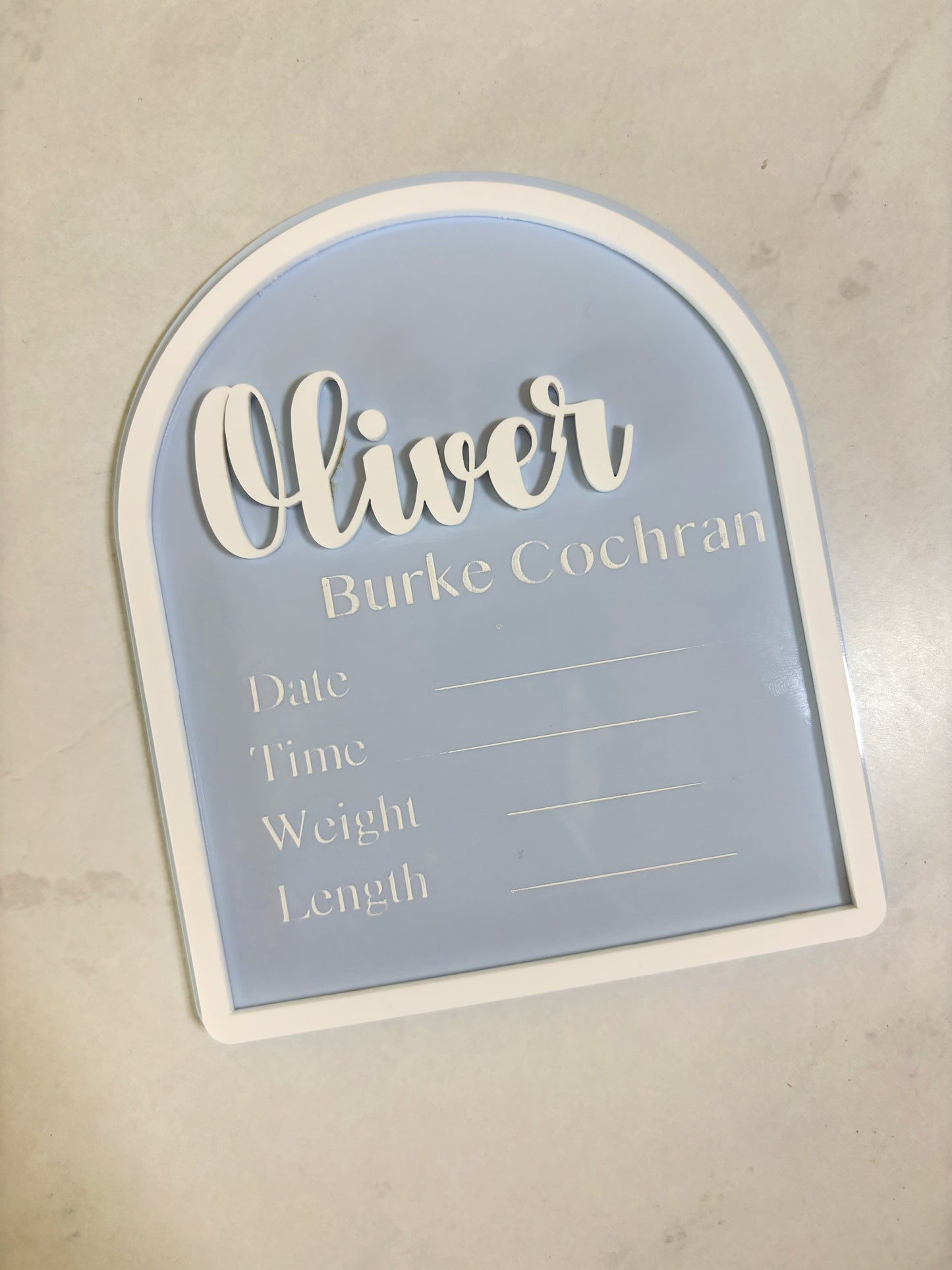 BIRTH STAT BABY ANNOUNCEMENT SIGN