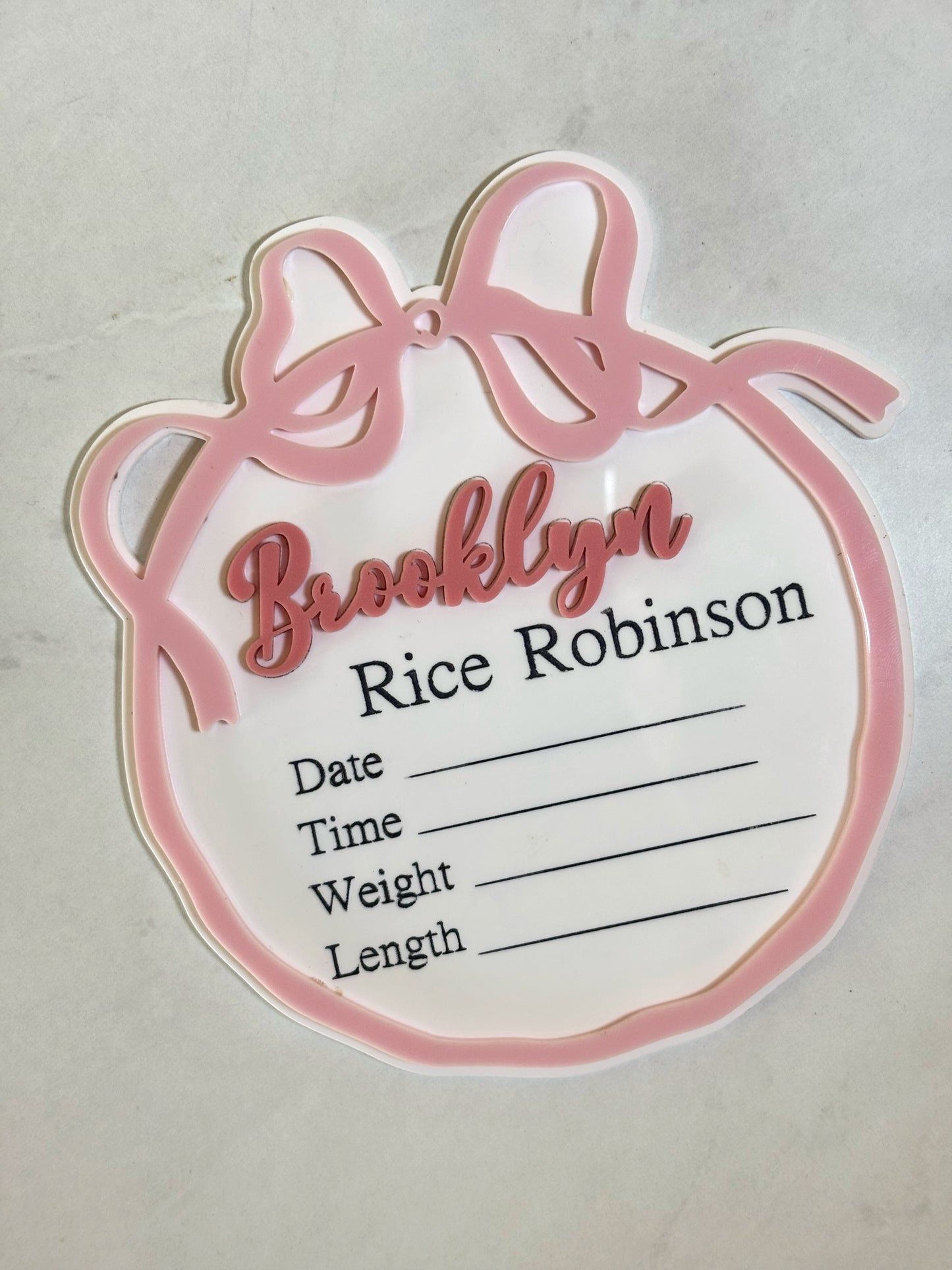 BIRTH STAT BABY ANNOUNCEMENT SIGN