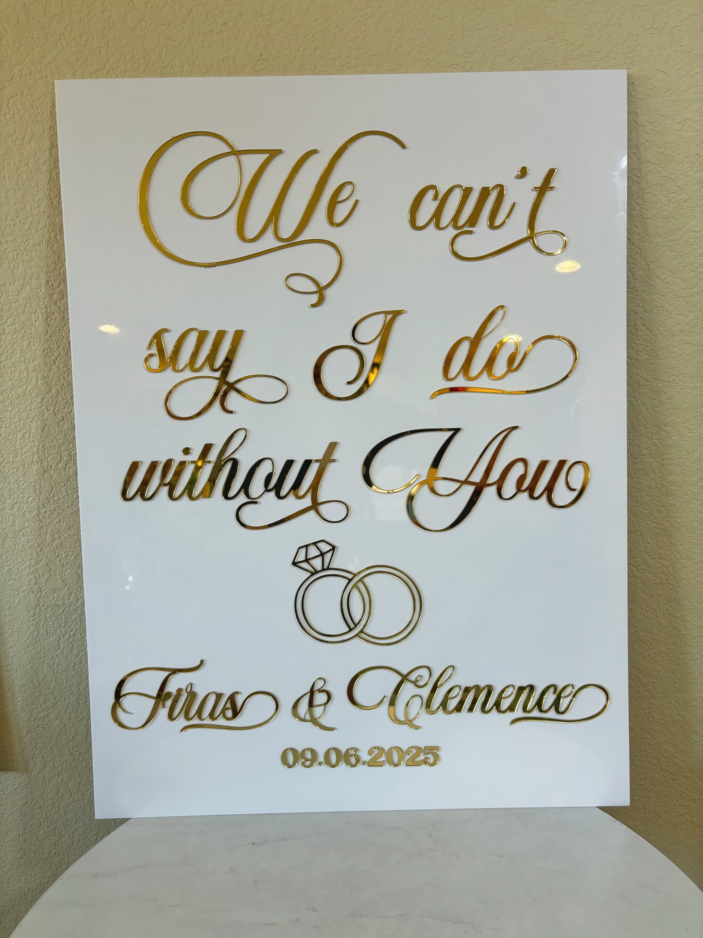 3D ACRYLIC WELCOME SIGN (18x24)