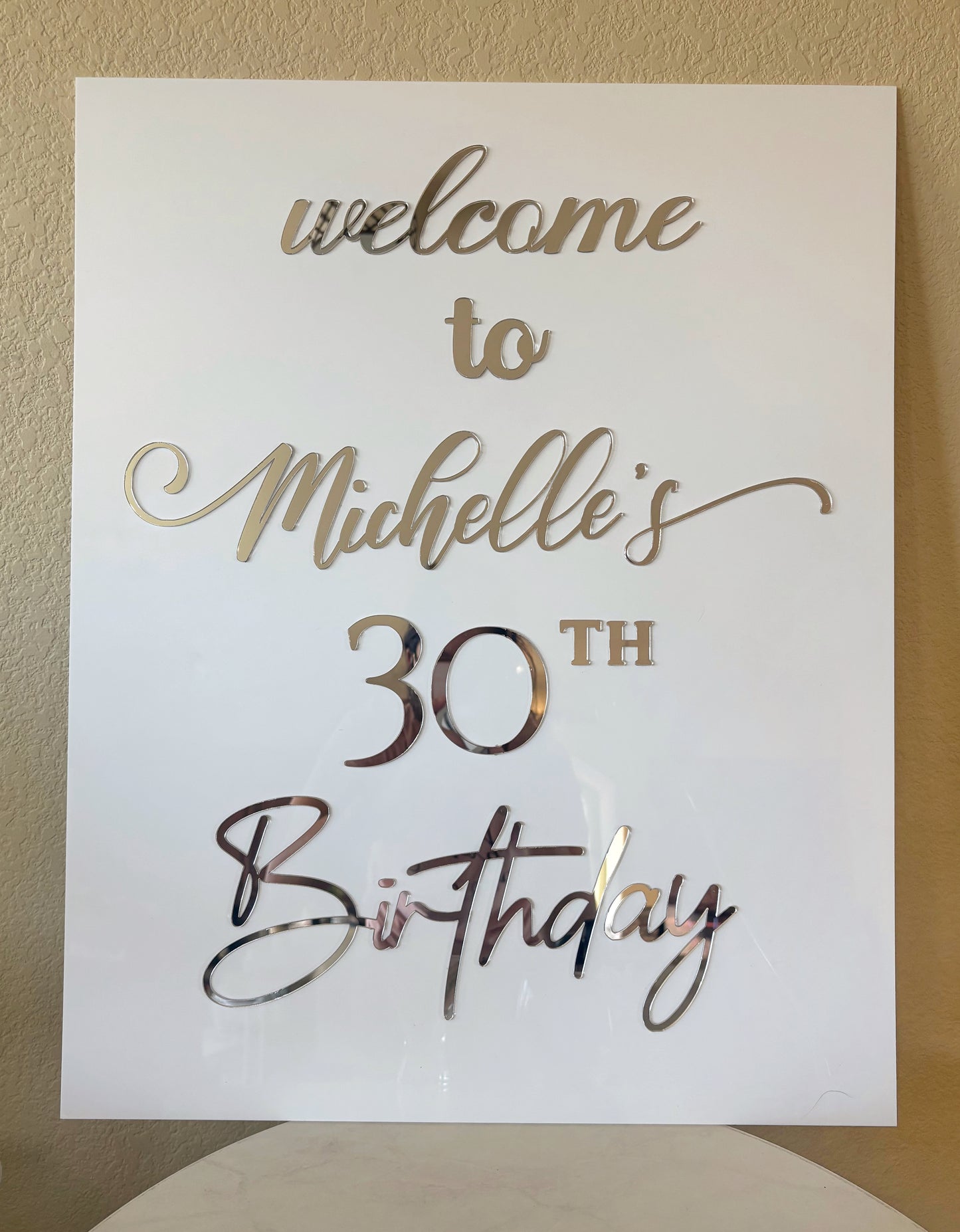 3D ACRYLIC WELCOME SIGN (18x24)