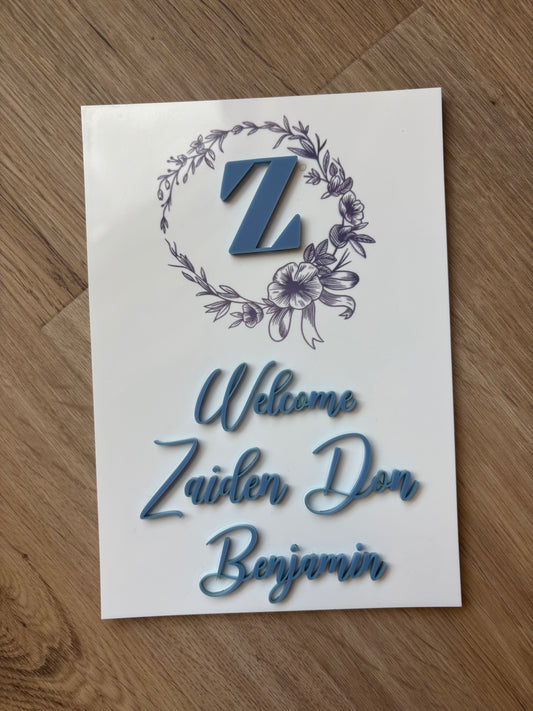 BABY WELCOME SIGN