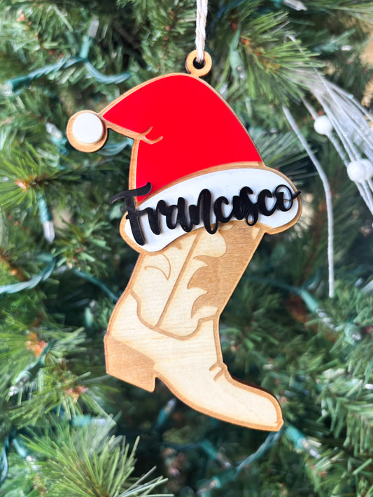 COWBOY BOOT ORNAMENT
