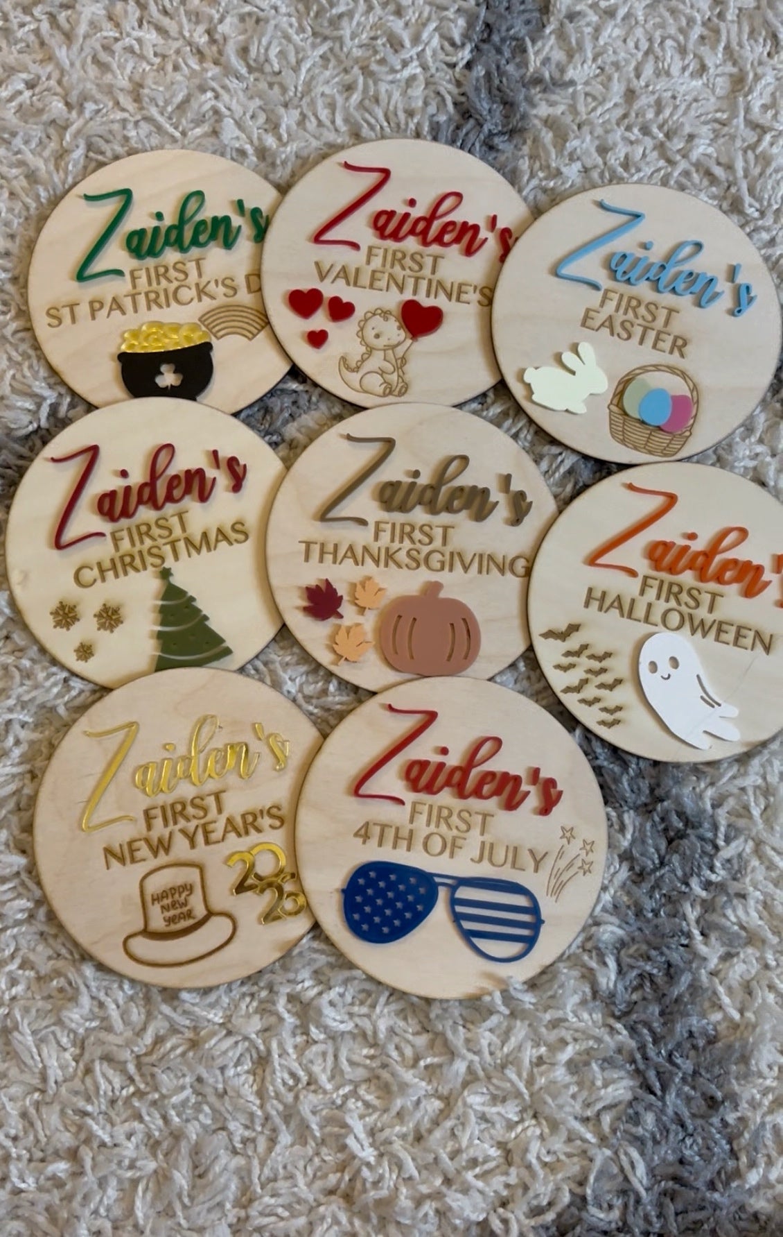 FIRST HOLIDAYs WOODEN SIGN