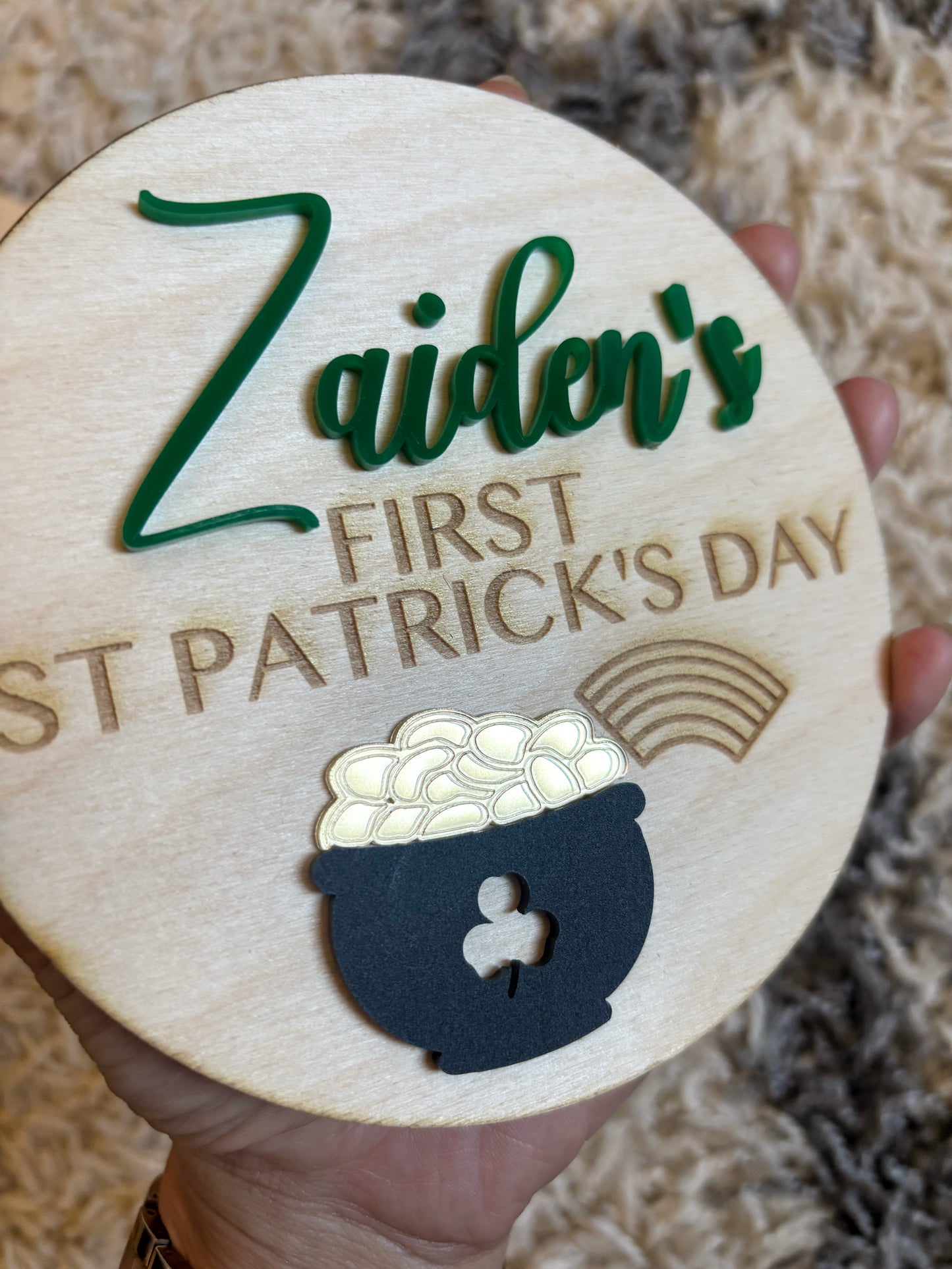 FIRST HOLIDAYs WOODEN SIGN