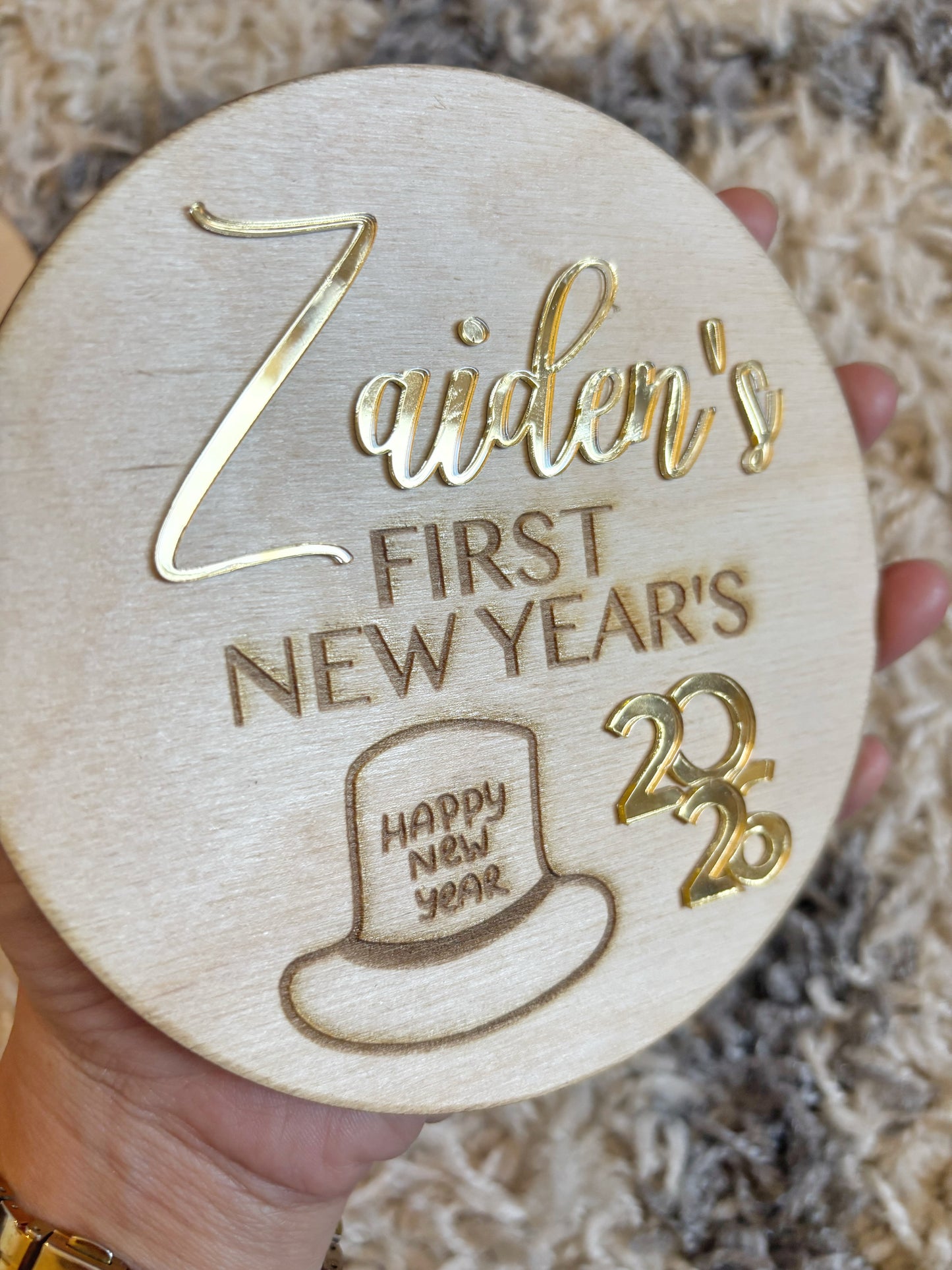 FIRST HOLIDAYs WOODEN SIGN