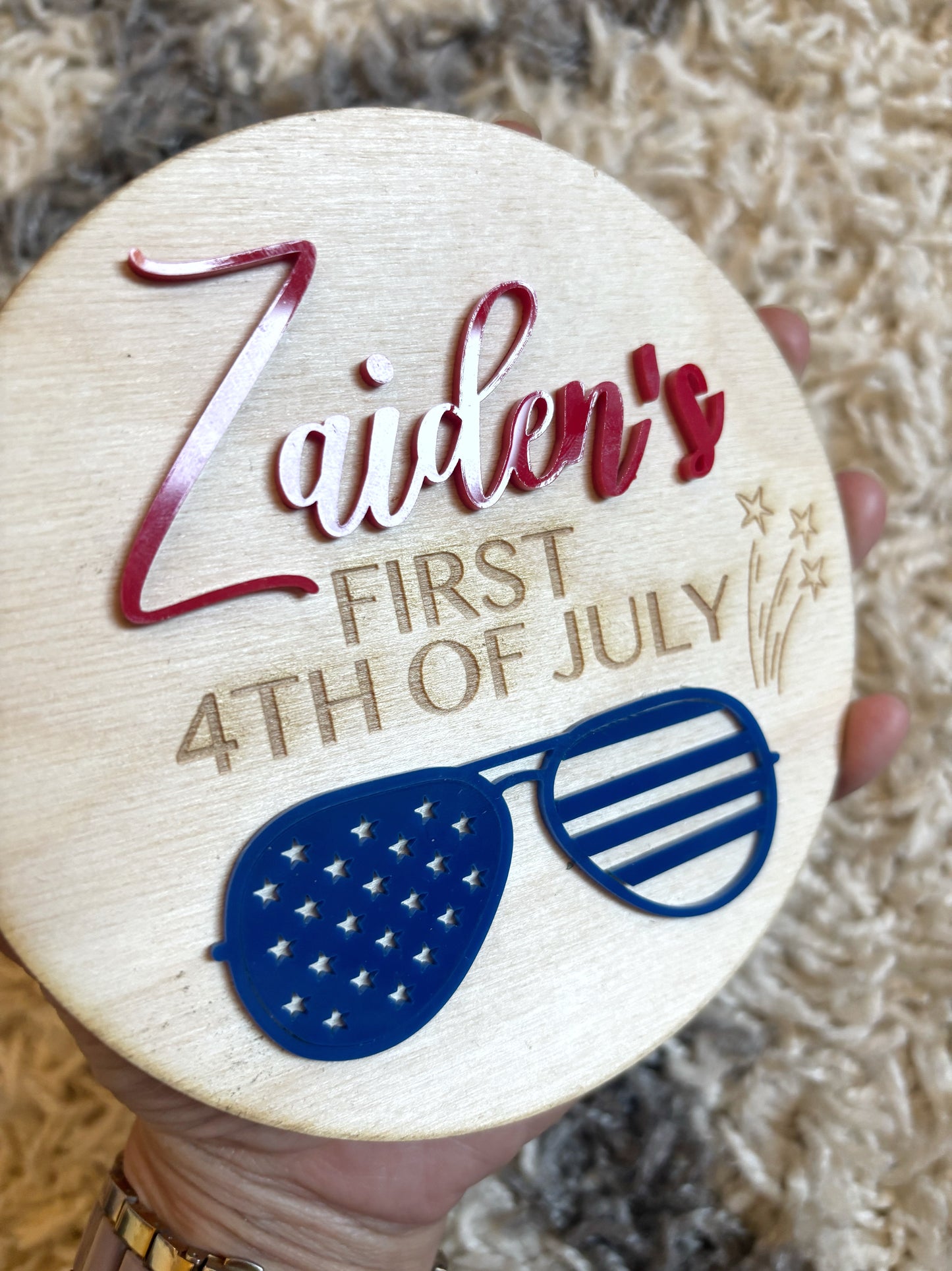 FIRST HOLIDAYs WOODEN SIGN