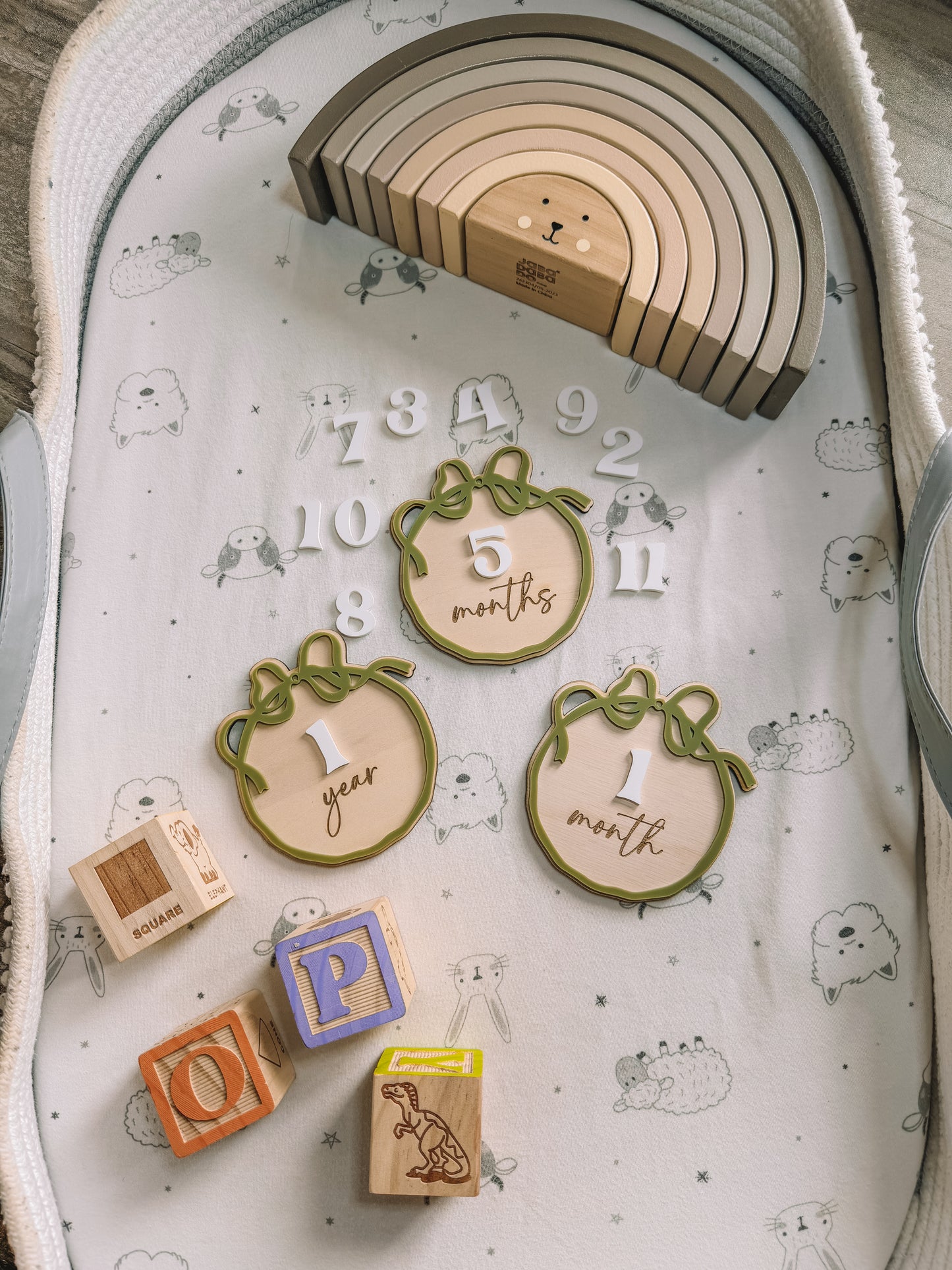 Ribbon frame monthly milestone