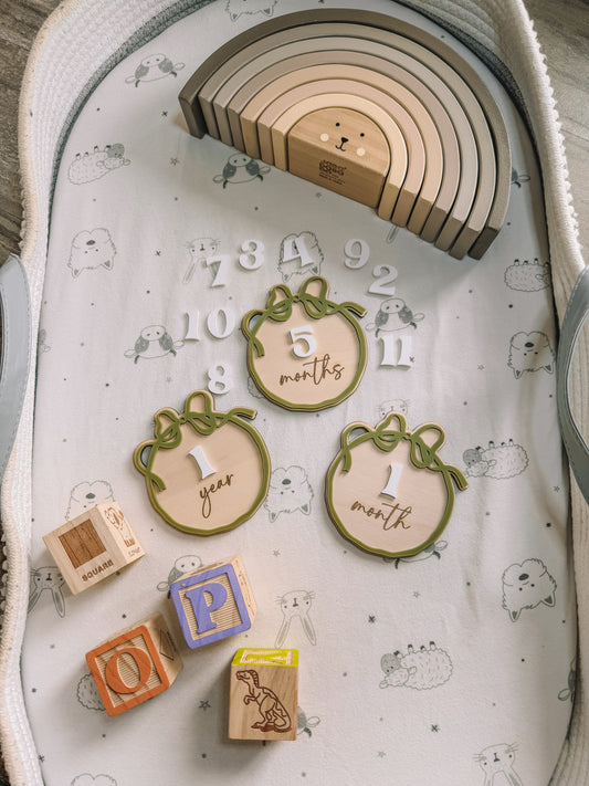 Ribbon frame monthly milestone