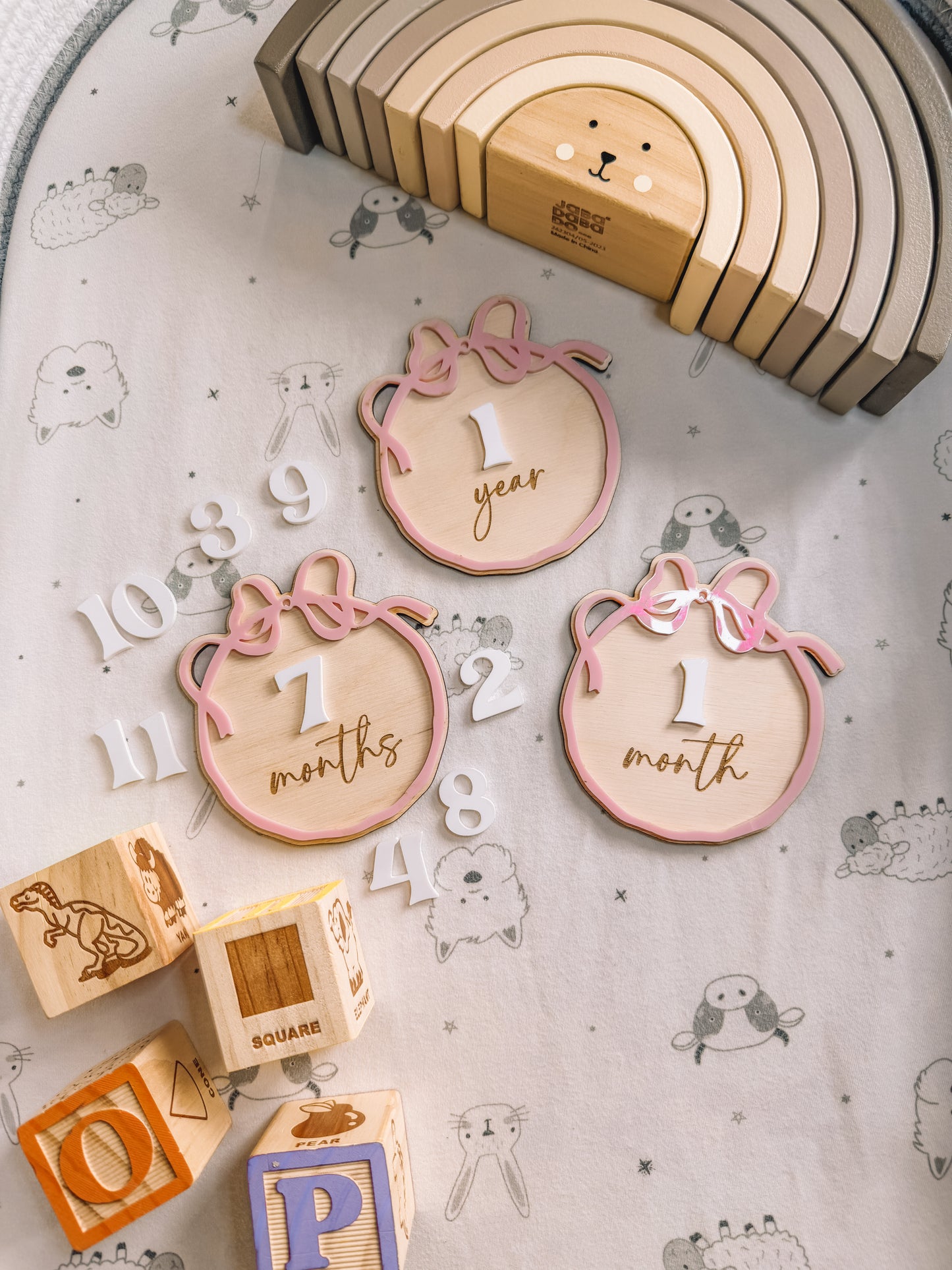 Ribbon frame monthly milestone