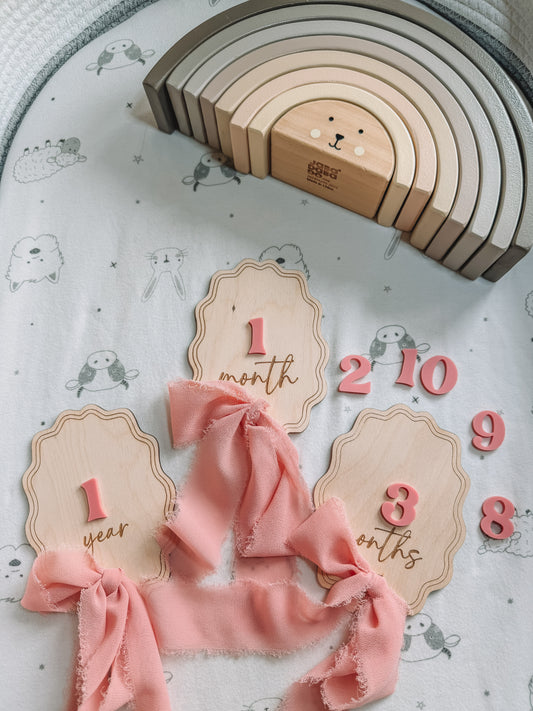 Chiffon ribbon monthly milestone