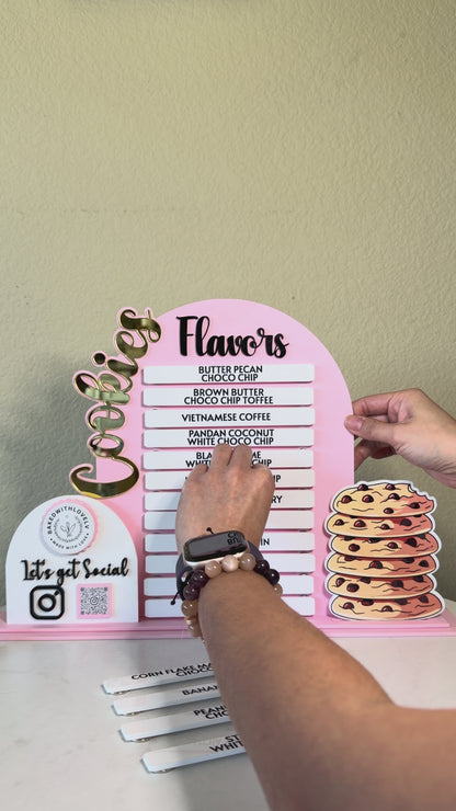 Magnetic menu sign