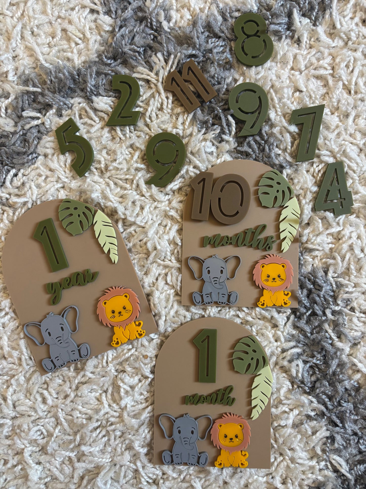 SAFARI MONTHLY MILESTONE SIGN