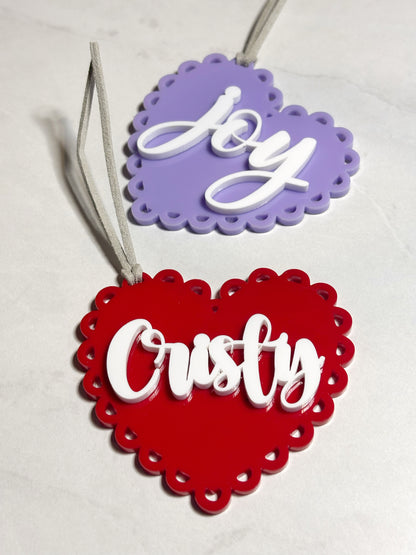 SCALLOP HEART BASKET TAG